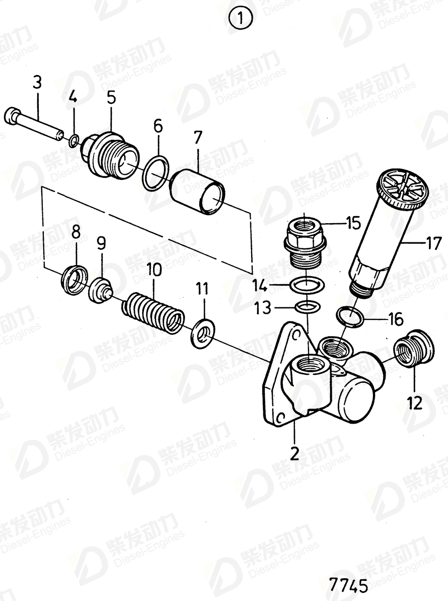 VOLVO Fitting 244842 Drawing